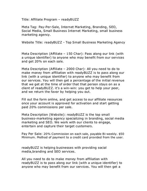 Enaffiliate Program Description Template