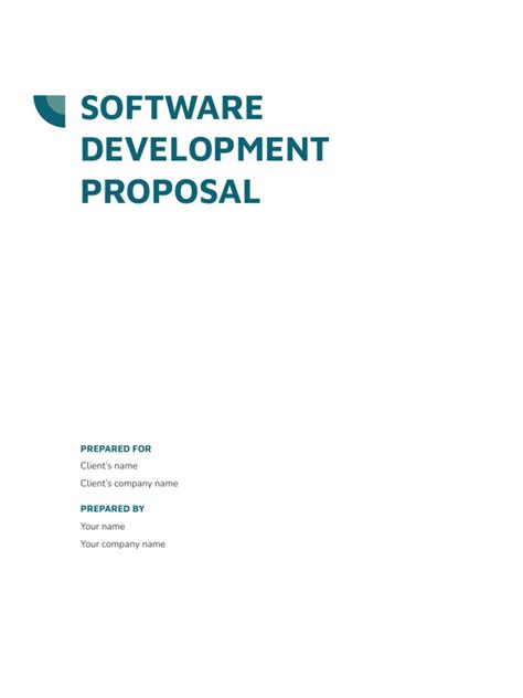 Enagile Software Development Proposal Template