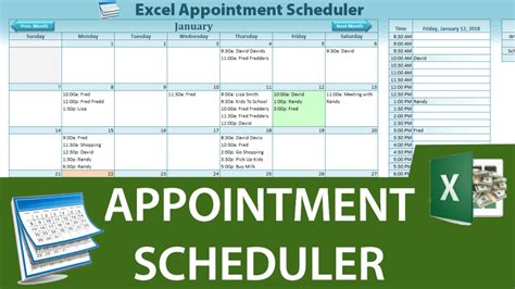 Enappointment Scheduler Template Excel