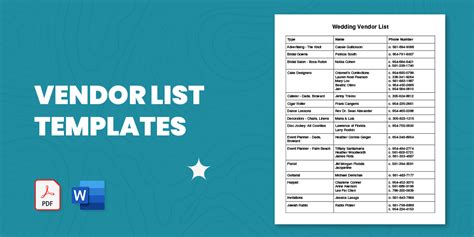 Enapproved Vendor List Template