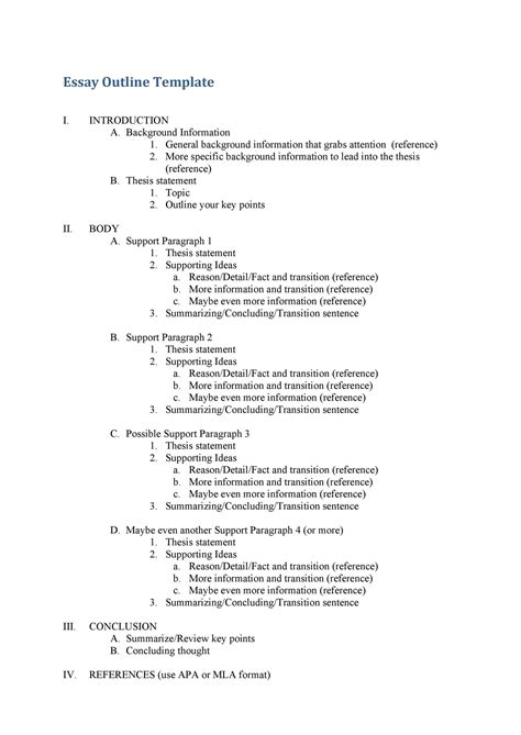 Enargument Outline Template