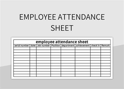 Enattendance Sheet Excel Template