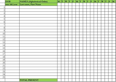 Enattendance Template Excel