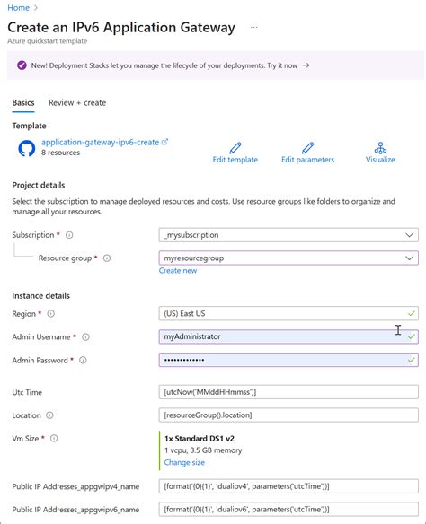 Enazure Application Gateway Arm Template