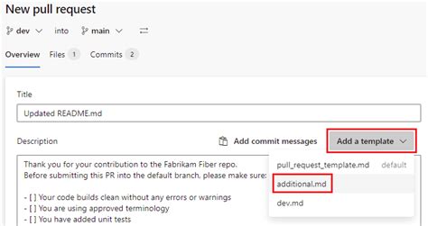 Enazure Devops Pull Request Templates