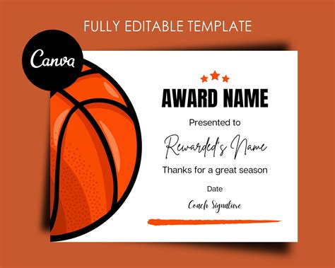 Enbaseball Award Certificate Template