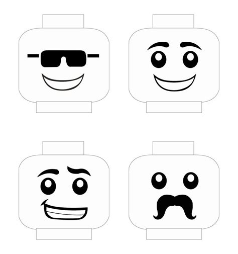 Enbasic Lego Face Template