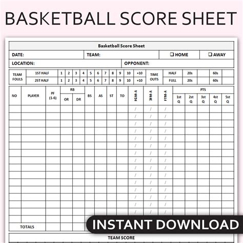 Enbasketball Stats Template