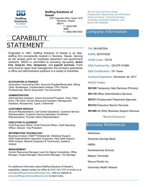 Enbenefit Statement Template