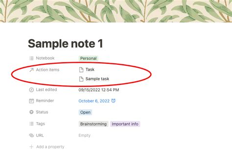 Enbest Note Taking Template Notion