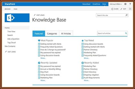 Enbest Sharepoint Template For Knowledge Base