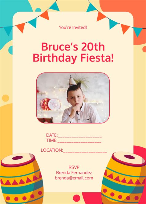 Enblank Fiesta Invitation Template