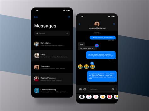 Enblank Imessage Template Dark Mode