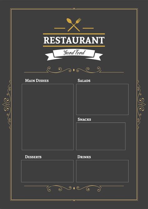 Enblank Menu Templates