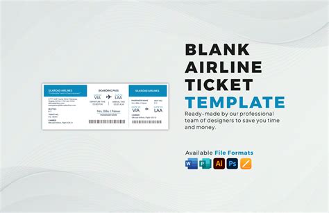 Enblank Plane Ticket Template