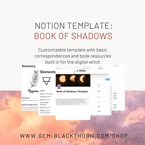 Enbook Of Shadows Notion Template