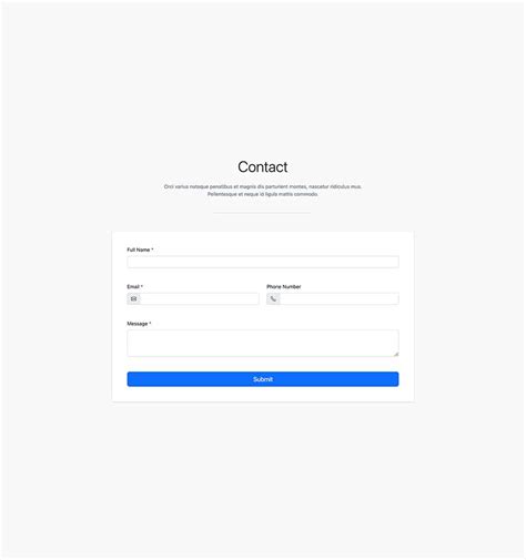 Enbootstrap Contact Form Template