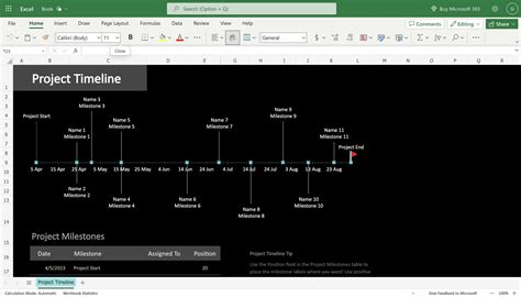 Enbudget Timeline Template
