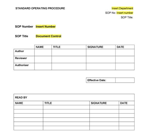 Encalibration Procedure Template
