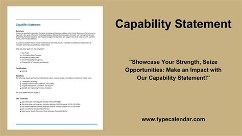 Encapability Statements Template