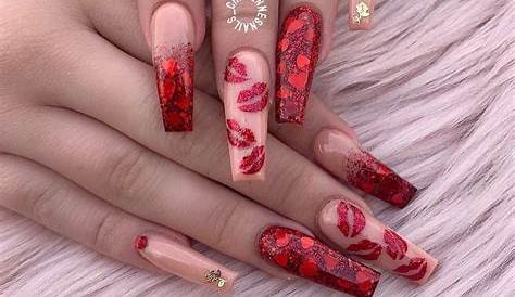 Encapsulated Valentines Nails 50 Cute Nail Designs With Hearts Noted List