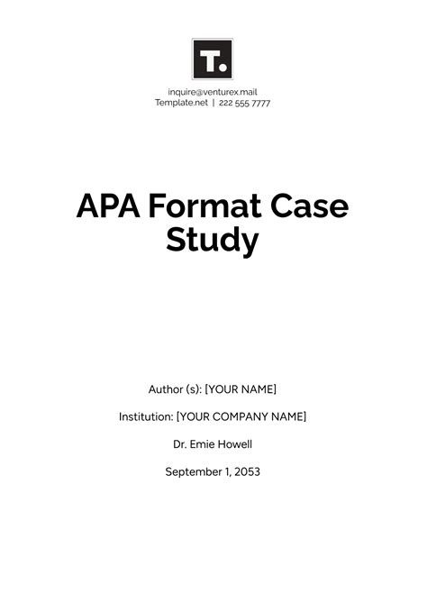 Encase Study Apa Format Template