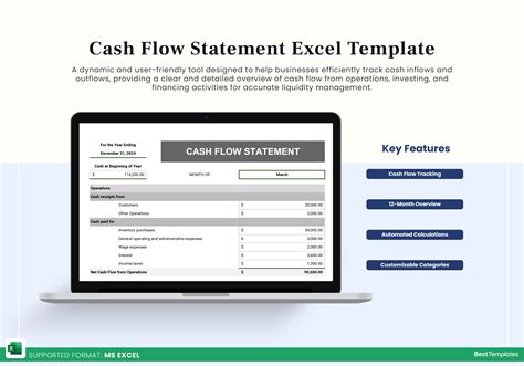 Encash Flow Statement Excel Template