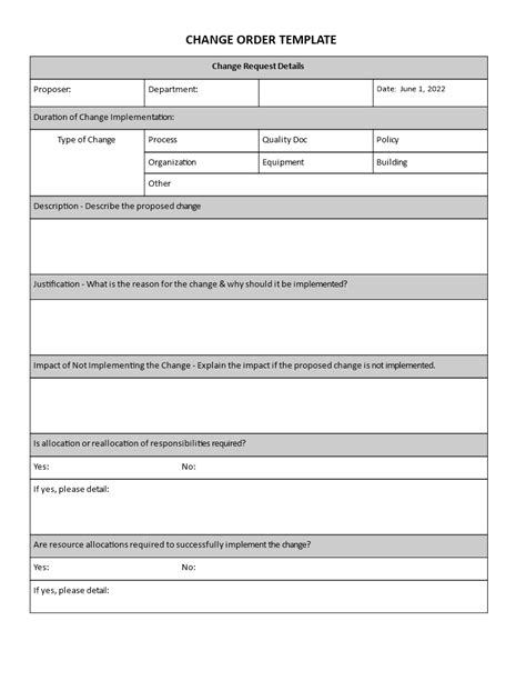Enchange Order Template