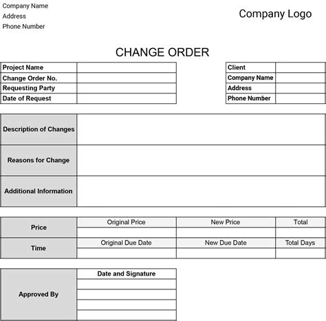 Enchange Order Template Excel
