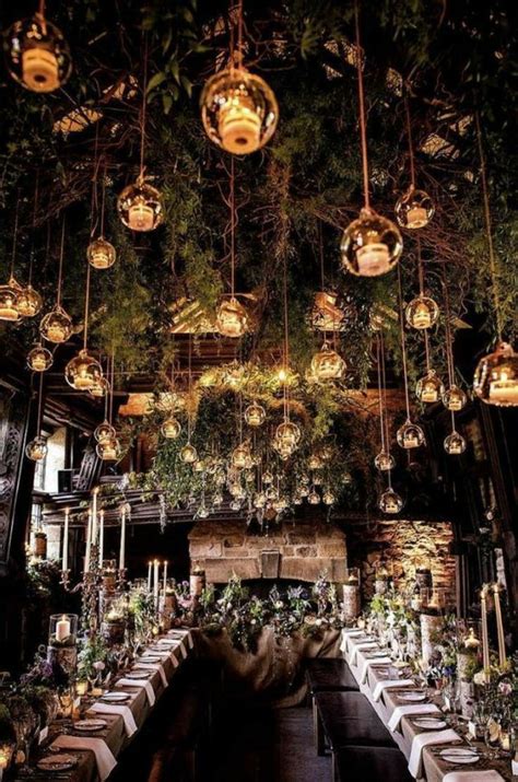 enchanted forest wedding reception decor