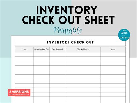 Encheck In Check Out Sheet Template