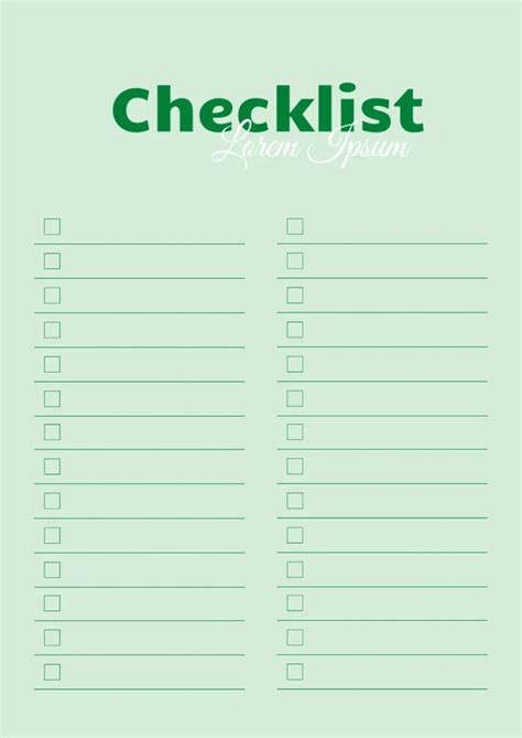 Enchecklist Google Docs Template