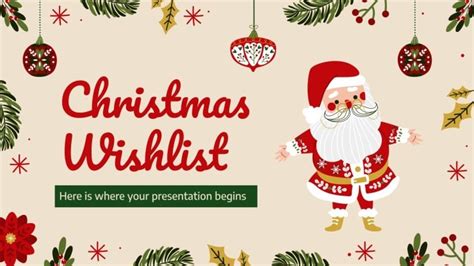 Enchristmas List Template Slides