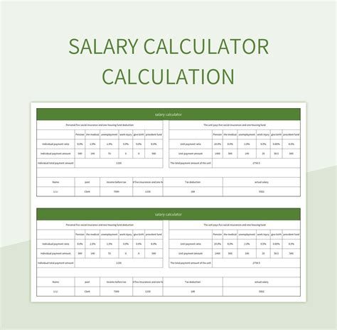 Enchurn Rate Calculation Excel Template