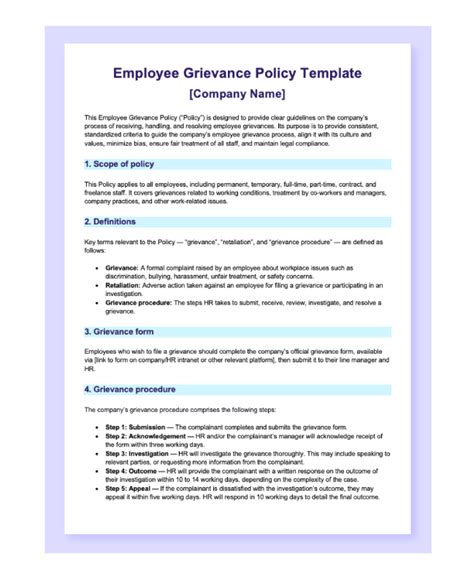 Enclient Grievance Policy Template
