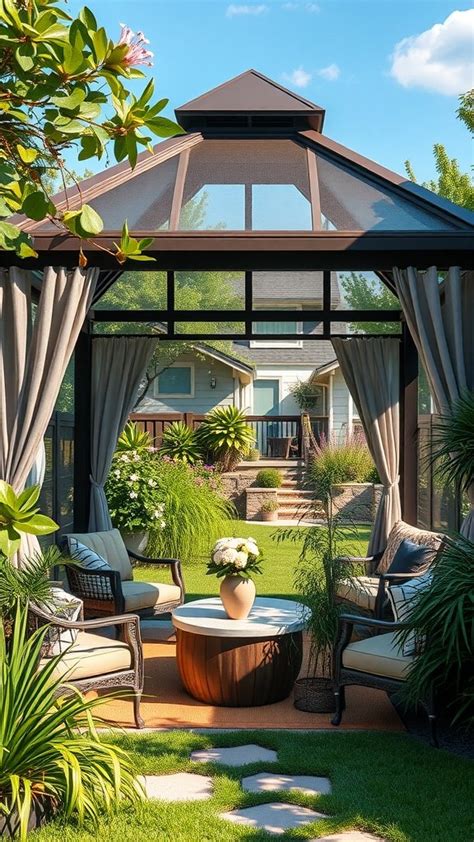 Enclosed Gazebo Decorating Ideas