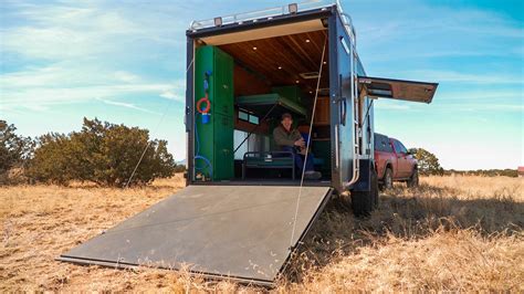 Enclosed Trailer Camping Setup