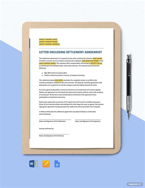 Enclosing Statement Template