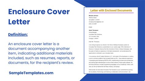 Enclosure In Letter Sample