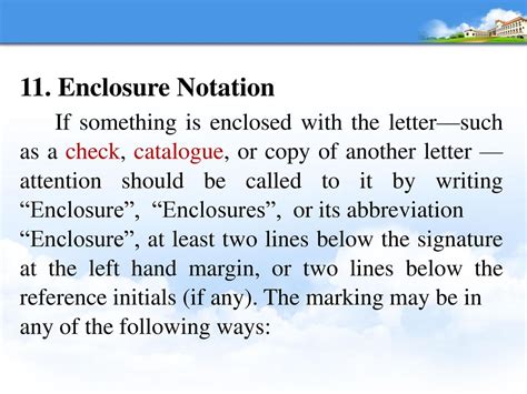 Enclosure Notation Definition