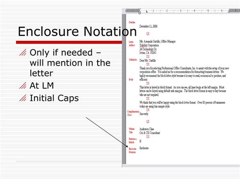 Enclosure Notation Examples