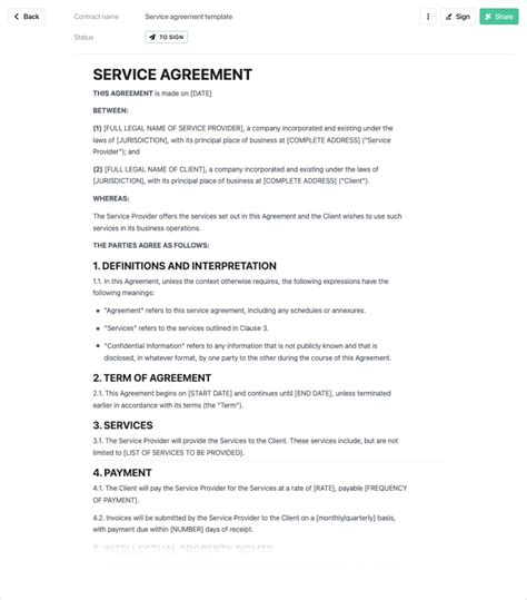 Encloud Services Agreement Template