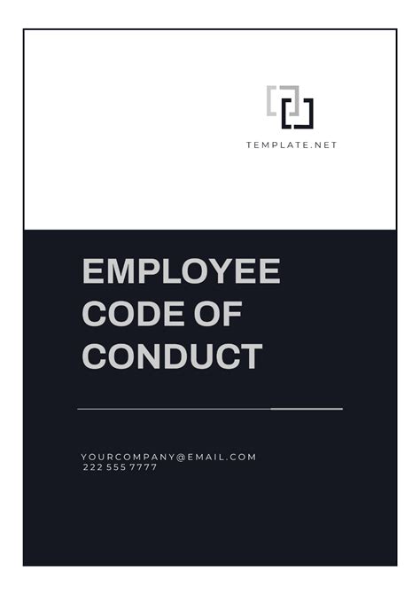 Encode Of Conduct Template Free