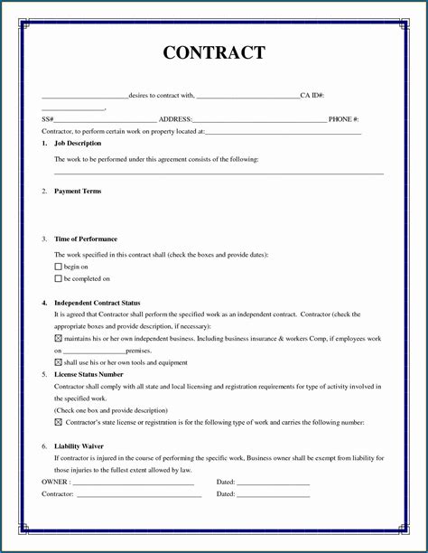 Encommitment Contract Template