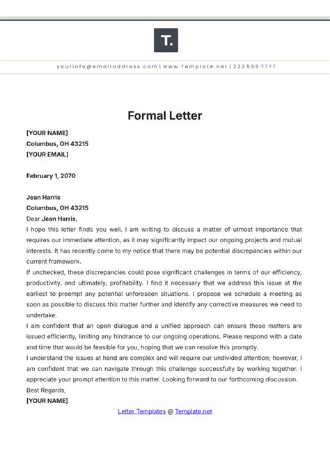Encommitment Letter Template