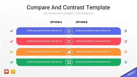 Encompare And Contrast Powerpoint Template