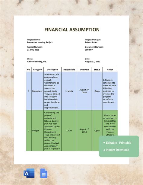 Encompensation Statement Template