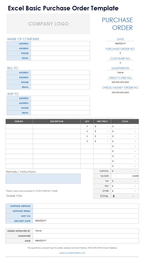 Enconstruction Purchase Order Template Excel
