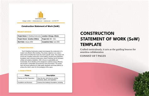 Enconstruction Statement Of Work Template