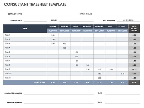 Enconstruction Timesheet Template Excel